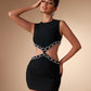 Blake Rhinestone Cut Out Mini Dress