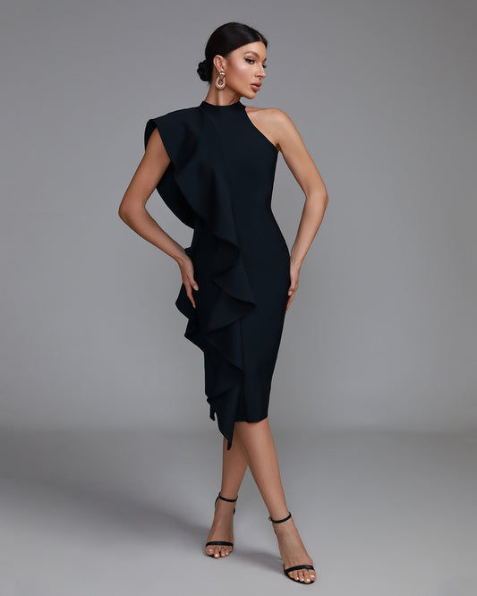 Dretta Black Ruffle Dress